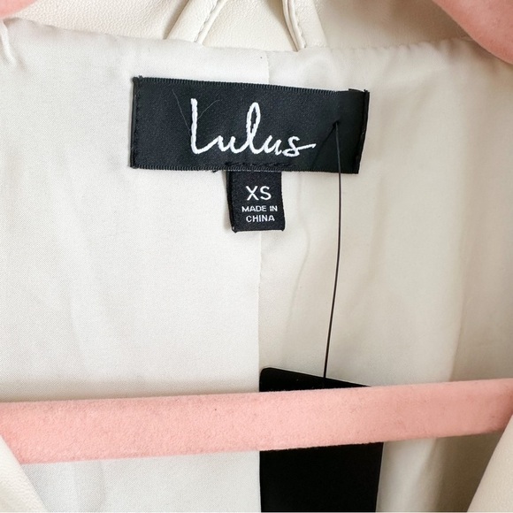 NWT Lulu’s Cool to the Core Ivory Vegan Leather Moto
Jacket - Picture 9 of 12